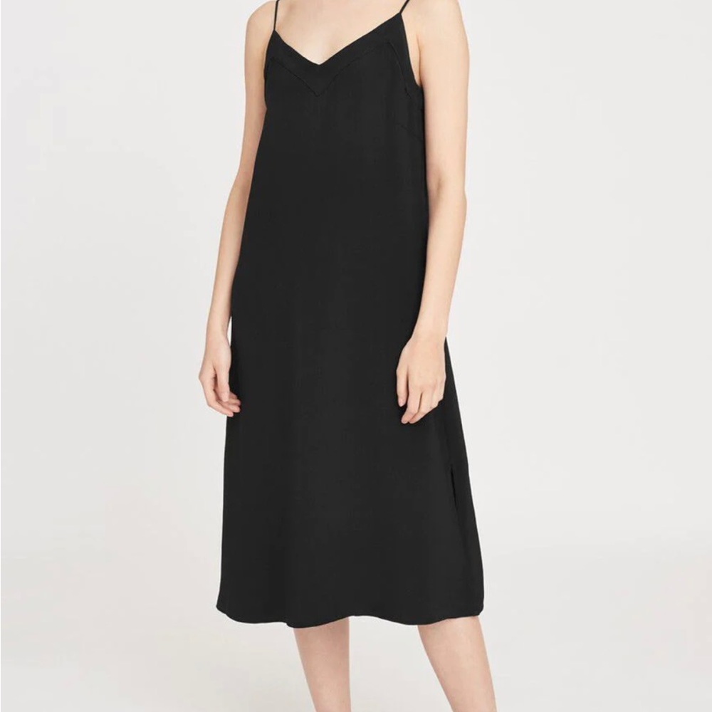 Cuyana Silk slip dress- GREEN